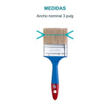 Medidas de Brocha para pintura de 3 pulgadas con mango plástico