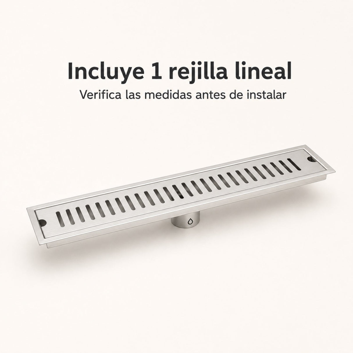 Contenido del paquete: una rejilla lineal para piso