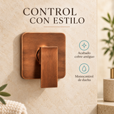 Características del monocontrol de ducha cobre antiguo