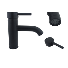 Grifo Monocontrol Lavamanos  Bajo Cuello Cuervo Negro