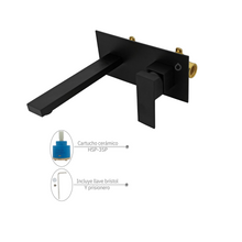 Grifería de Baño de Pared Monocontrol Drito Black 21x23