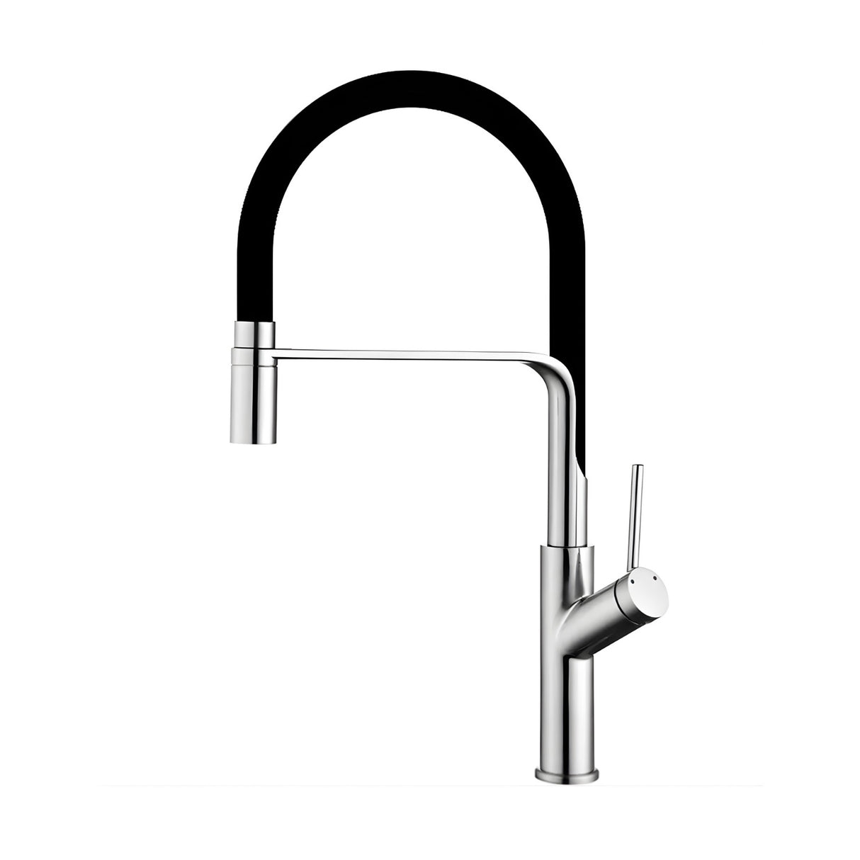 Grifería Cocina Monomando Dirible Flexible Cromo / Negra Cromo/negro Brillante