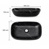 Lavamanos Rectangular Negro Mate 45,5x32,5x13,5