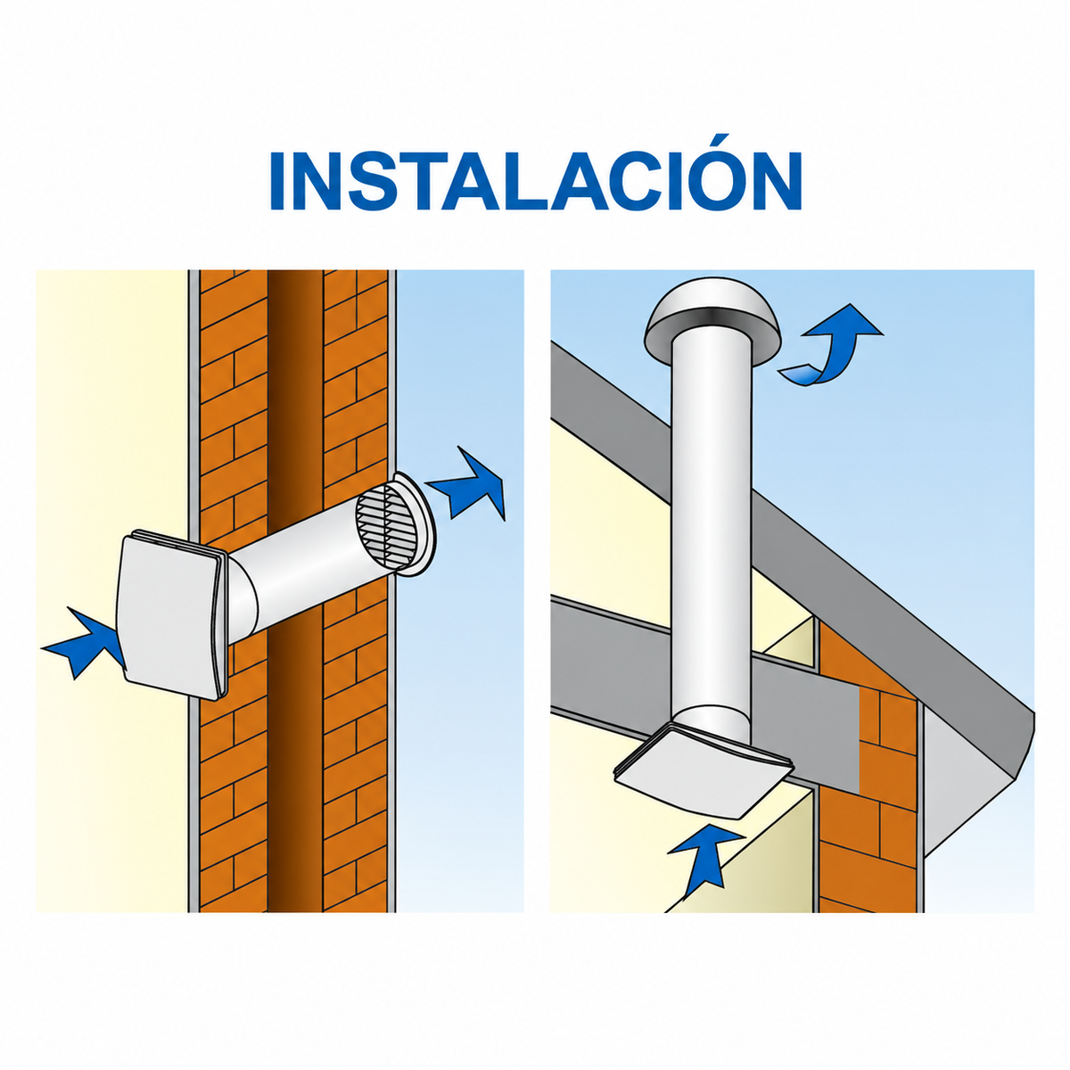 Extractor Axial ELEGANCE 100 4” 90 m³/h con Damper
