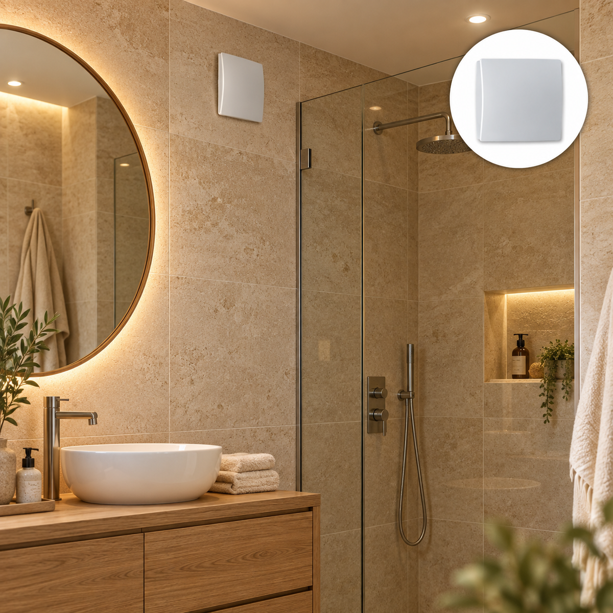 Extractor de aire ELEGANCE TIMER 4 pulgadas - información del producto