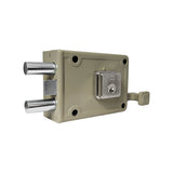 Cerradura De Sobreponer Doble Pasador Izquierda 70 mm sobre fondo blanco