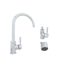 Grifo Monocontrol Base Circular Cuello Ganso