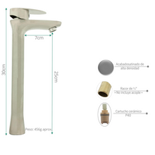 Llave Lavamanos Alta Satin Liestal