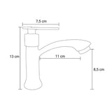 Kit Lavamanos Colgar Blanco 29x29 cm + Llave Cromada Palanca + Desagüe Push Sifón Flexible Completo Baño