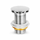 Kit Lavamanos Colgar Blanco 29x29 cm + Llave Cromada Palanca + Desagüe Push Sifón Flexible Completo Baño