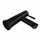 Kit Lavamanos Vessel Negro Mate 42x42 cm + Grifería Monocontrol Negra + Sifón Push Premium