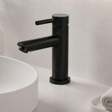 Kit Lavamanos Vessel Negro Mate 42x42 cm + Grifería Monocontrol Negra + Sifón Push Premium
