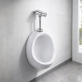 Kit Orinal en Porcelana 30x32x46 cm + Grifería Push Metálica Automática con Adaptador – Sistema Completo para Baño Institucional