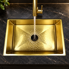 Lavaplatos Oro En Acero Inoxidable 304 51 X 45 X 21 Cm