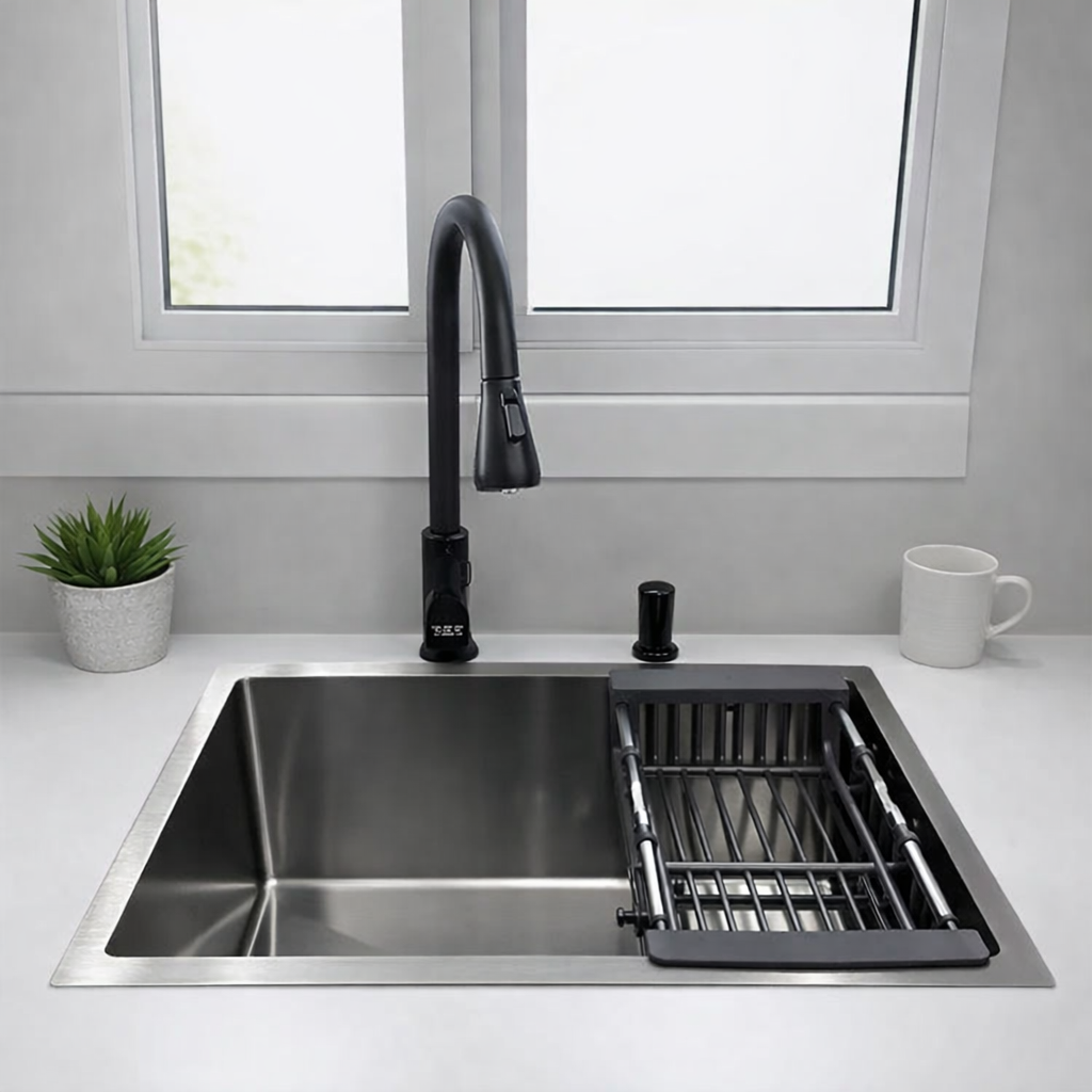 Lavaplatos Acero Inoxidable 304 Negro 60 x 45 x 21 cm