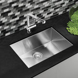Lavaplatos de Lujo 1 Cubeta Acero Inoxidable 60 x 45 x 21 cm con Canastilla y Sifón