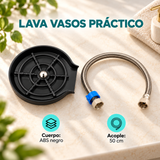 Lava Vasos Negro Con Acople De 50 Cm - detalle