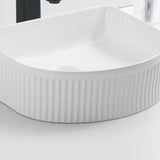 Lavamanos Praga White 40x35x13 cm Sobreponer en Porcelana Vitrificada Blanca – Diseño Moderno Tipo Vessel para Baño
