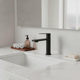 Llave Lavamanos Baja Lincon Negro