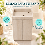 Detalle comercial del mueble de dos puertas; solo incluye el mueble