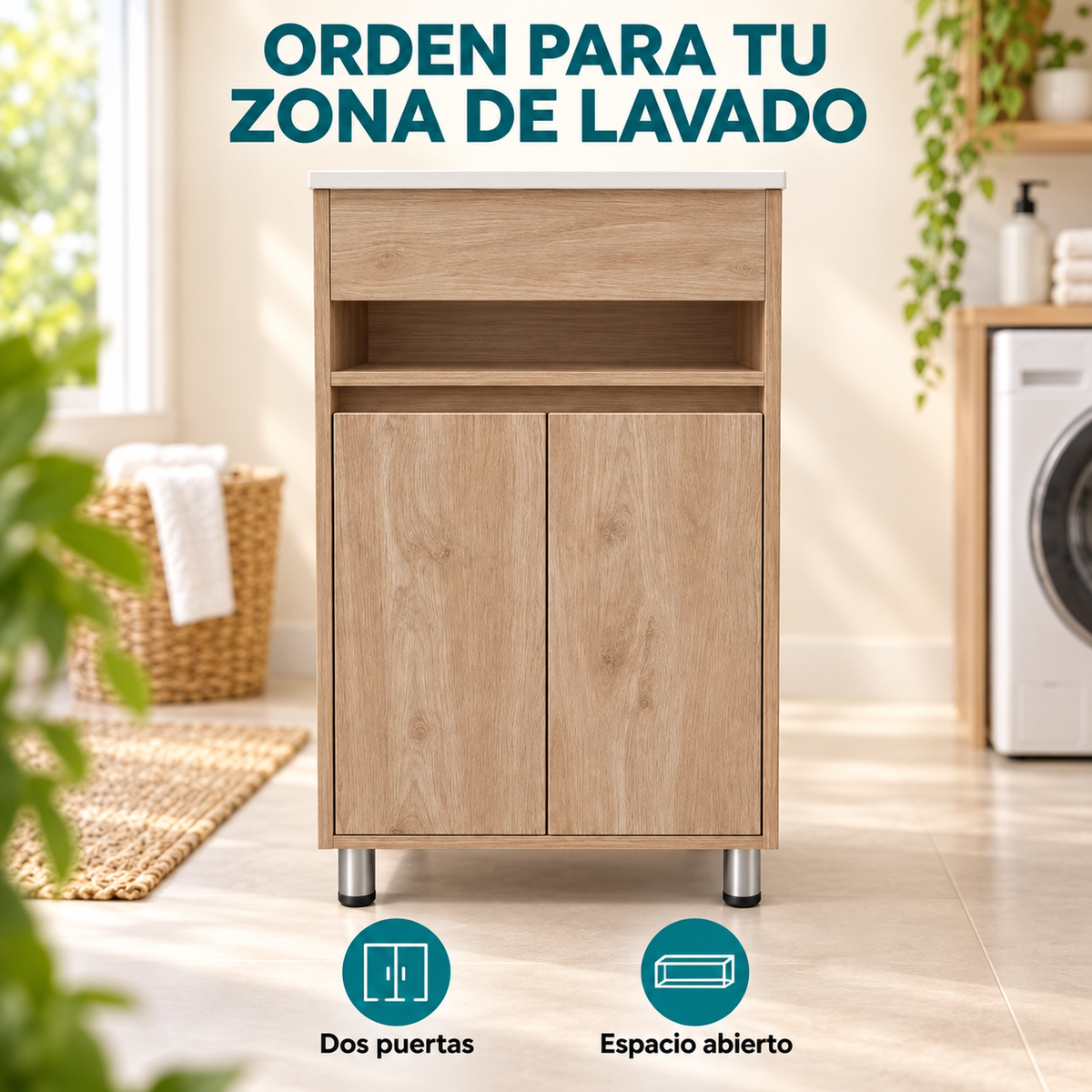 Mueble Para Lavadero 60 X 48 Cm - detalle