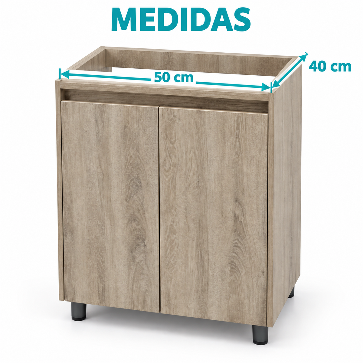 Medidas 50 × 40 cm del mueble base