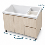 Mueble Con Lavadero Y Cajones 80 X 47 Cm: medidas