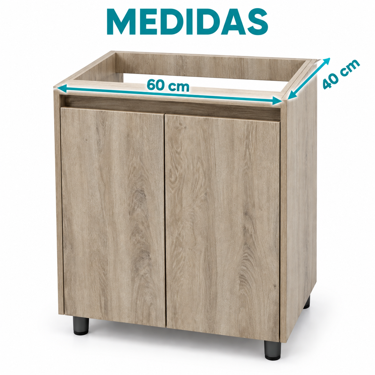 Medidas 60 × 40 cm del mueble base