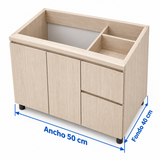 Medidas del mueble solo: ancho 50 cm y fondo 40 cm