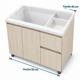Mueble Con Lavadero Y Cajones 50 X 40 Cm: medidas