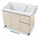 Mueble Con Lavadero Y Cajones 60 X 40 Cm: medidas