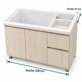 Mueble Con Lavadero Y Cajones 100 X 47 Cm: medidas