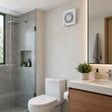 Extractor de aire Mini Style 4 pulgadas instalado en baño moderno