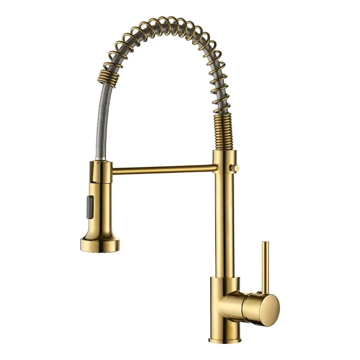 Grifería Monocontrol Lavaplatos Flexible Oro Tipo Chef Extraíble Premium
