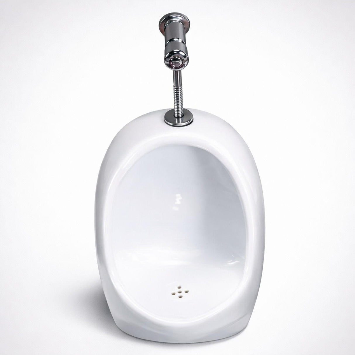 Orinal en Porcelana Blanco de Pared con Adaptador y Sifón | Urinario Cerámico Valdini