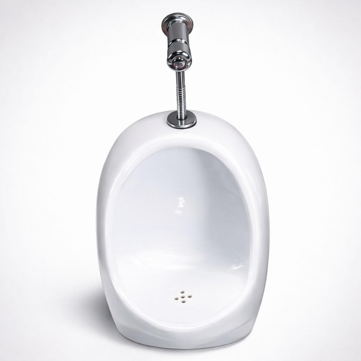 Orinal en Porcelana Blanco de Pared con Adaptador y Sifón | Urinario Cerámico Valdini