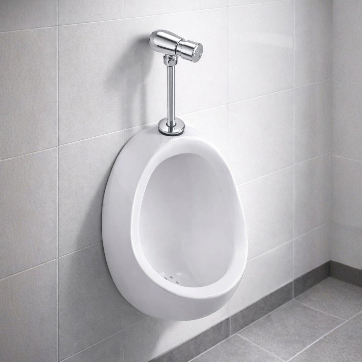 Orinal de pared blanco en porcelana de 30 × 32 × 46 cm, vista 2