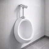 Orinal en Porcelana Blanco de Pared con Sifón y Adaptador | Urinario Cerámico Pamo Colombia