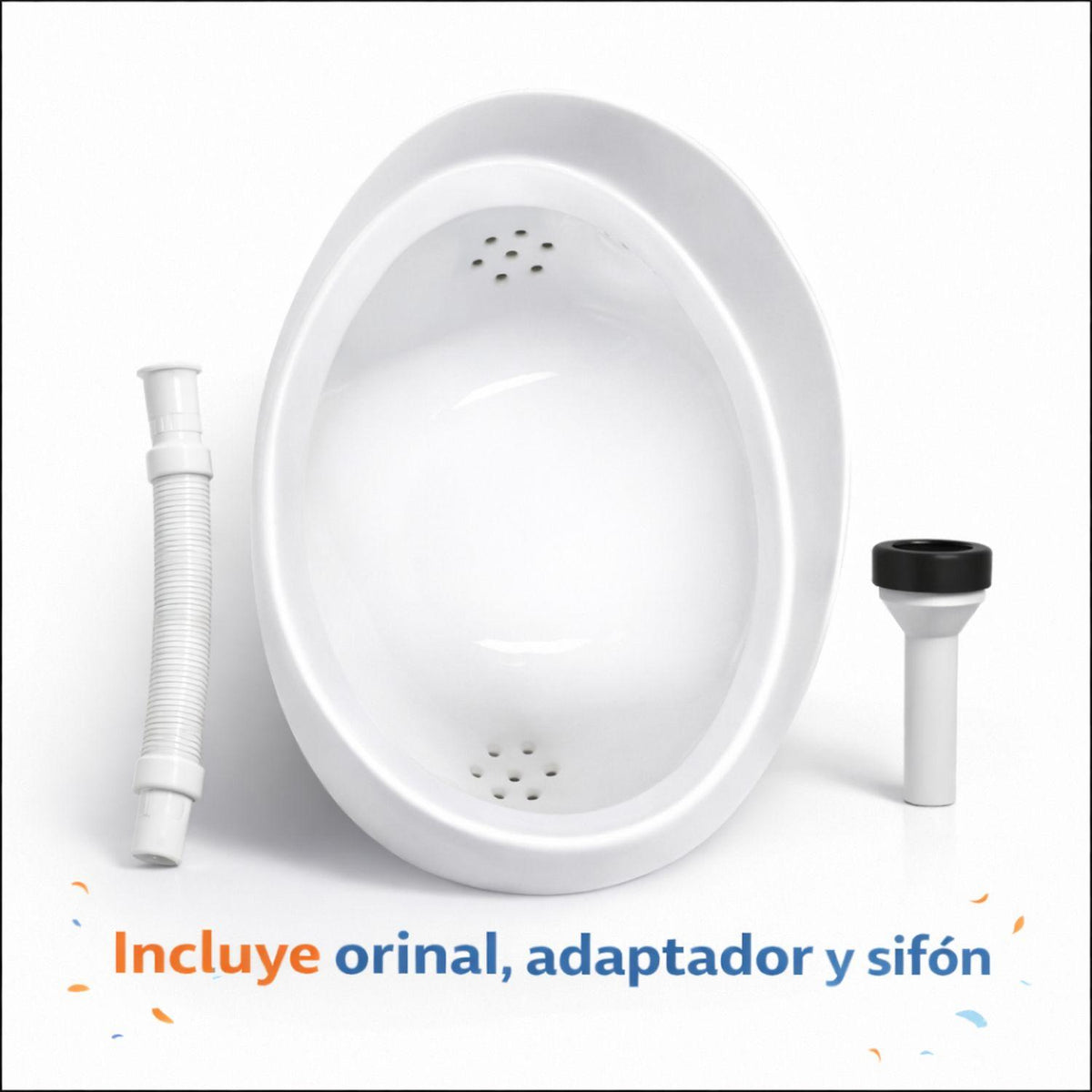Orinal de pared blanco en porcelana de 30 × 32 × 46 cm, vista 6