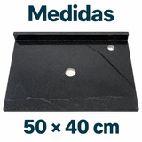 Placa De Mármol Negra Para Lavamanos 50 X 40 Cm - medidas