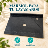 Placa De Mármol Negra Para Lavamanos 41 X 41 Cm - detalle