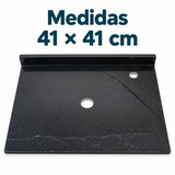 Placa De Mármol Negra Para Lavamanos 41 X 41 Cm - medidas