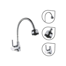 Grifería Lavaplatos Cuello Flexible Cromada Original Pamo