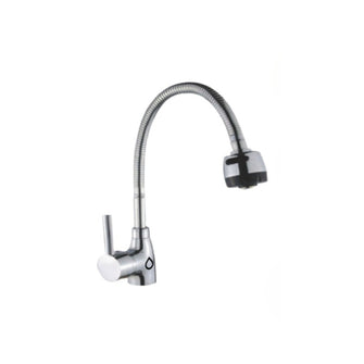 Grifería Lavaplatos Cuello Flexible Cromada Original Pamo