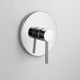 Griferia Ducha Monocontrol Redonda Cromo Brillante Lujo