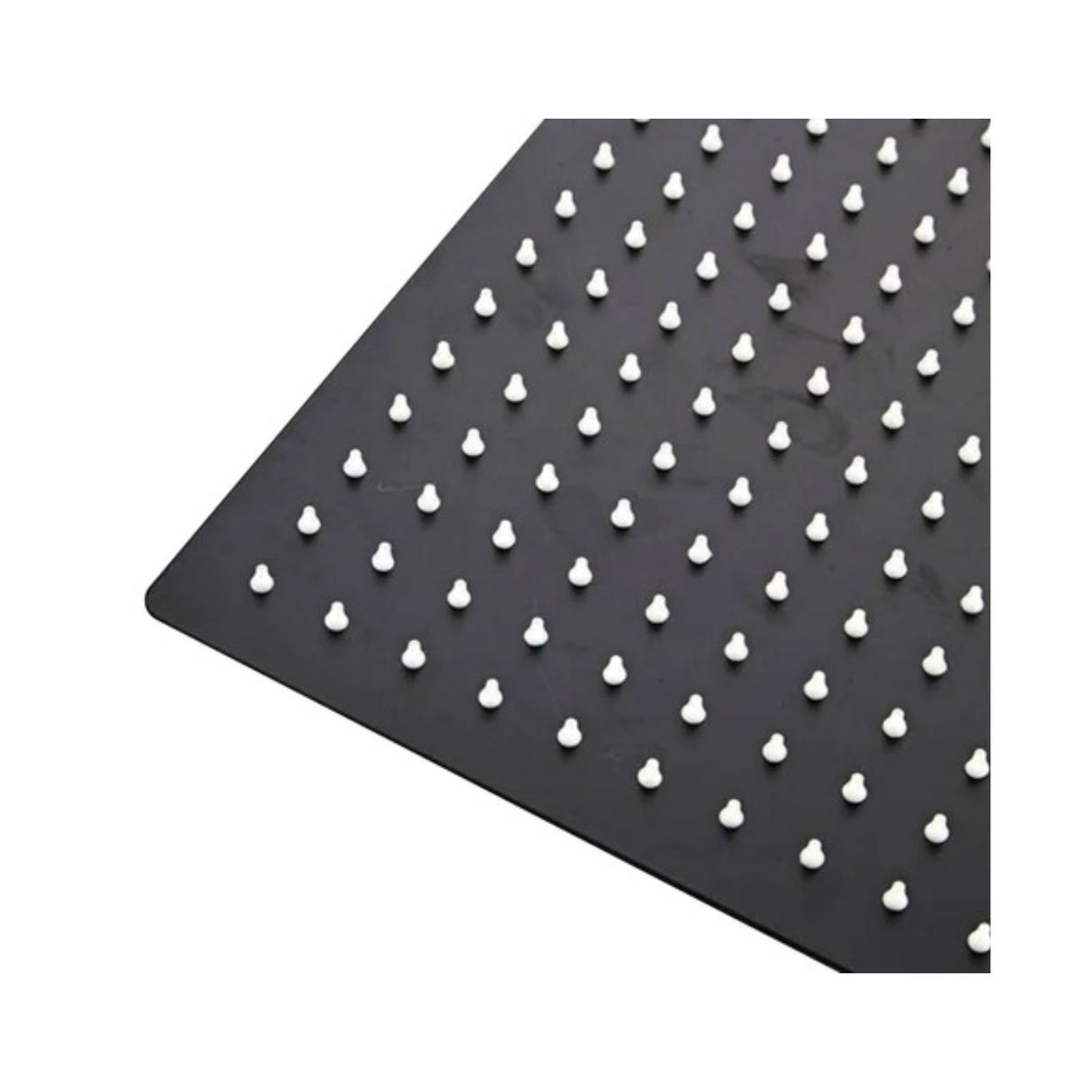 Ducha Sencilla Negra Lujo 20 Cm