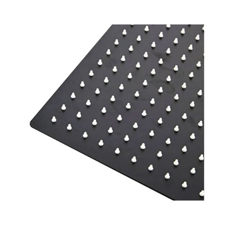 Ducha Sencilla Negra Cuadrada 20 cm con Tubo