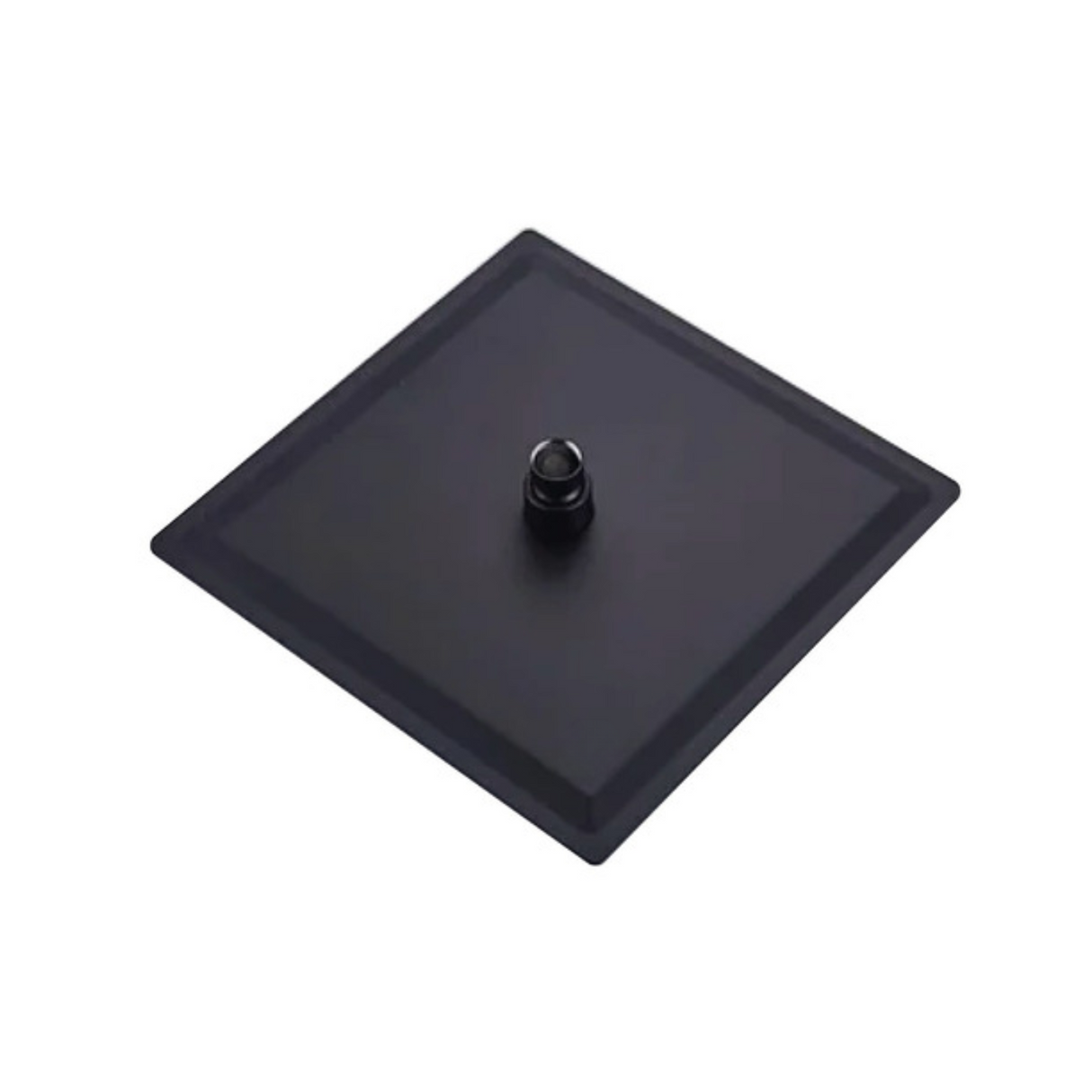 Ducha Regadera Cuadrada Color negro 15cm +Tubo