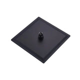 Ducha Sencilla Negra Cuadrada 20 cm con Tubo