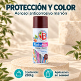 Pintura en aerosol anticorrosiva marrón 280 g · 03 caracteristicas